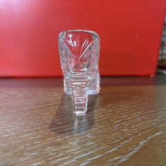 Vintage Beyer Bavaria Cut Crystal Glass Cinderella Shoe Slipper 7″x2″ (Bin 3)