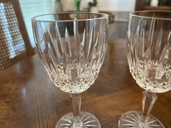 Set of 3 Mikasa Old Dublin Crystal Wine Glasses Goblets 6 1/2″ 8 oz