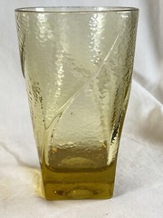 Vintage Hazel-Atlas Pebblestone Gold Glasses 1-5” & 1-4 1/4”