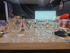 Vintage Arcoroc France Artic Footed 4oz Wine Glasses Goblets – Set Of 4 4 3/4 in
