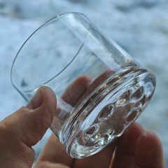 Timo Sarpaneva Iittala whiskey, cocktail & shot glass «String of Pearls» 1960s