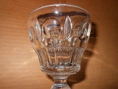 5 DUNCAN MILLER Clear Glass Vintage Plaza GOBLETS