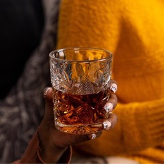 Libbey Hobstar Double Old Fashioned Glasses, 12-ounce, Clear, Set of 4 – Set of