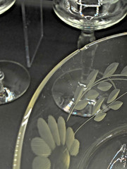 6 Glastonbury-Lotus 3720-19 Champagne/Tall Sherbet 6″ Hand Blown Glass 1930-40s