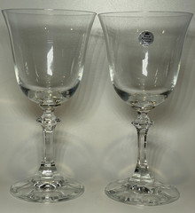 Royal Bavarian Crystal Clear Wine Glasses Made In Germany Glass Set of 2