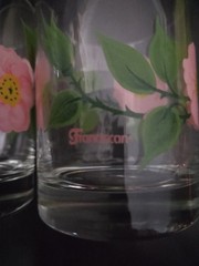 2 Franciscan Desert Rose Double Old Fashioned 12oz Tumblers 4 1/8″ Green Stem