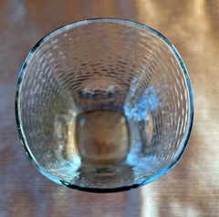 Vintage Caldera Tall Pebble Glass Tumbler with Pinched Sides by Libbey 16 Oz