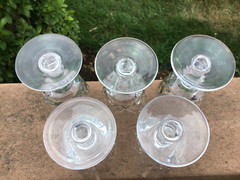 Brierley Bruce Wines England 5” 6 oz Set of 5 English Fine Cut Glass Signed VTG