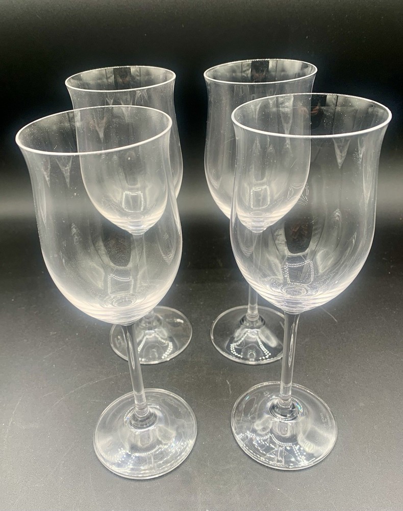 Waterford Marquis Optic Reserve White Wine Tulip Glass Retired 8-5/8” Set Of 4