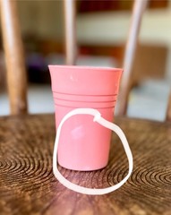 5 Vintage Pastel Pink Hazel Atlas Moderntone Tumblers *Pls read full description