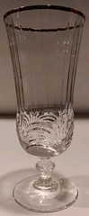 Royal Crystal Rock (8) Footed Stemware Gold Rim Ribs & Arches «Aurea Gold» 12oz