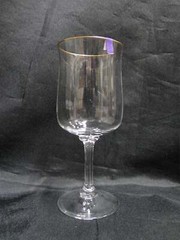 Lenox Intrigue Crystal, Gold Trim: Wine Glass, 6 3/8″, Reduced Price