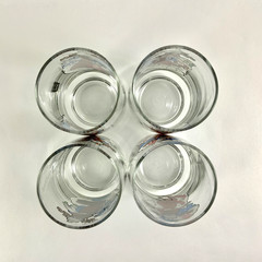 Rare Vintage 7UP Canada Reindeer Tumblers Glasses Set/4 Dominion Glass
