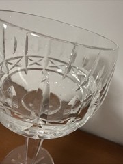 Pair of Waterford 7.25″ Tall Wine Glasses – Signed Waterford – Vintage Crystal