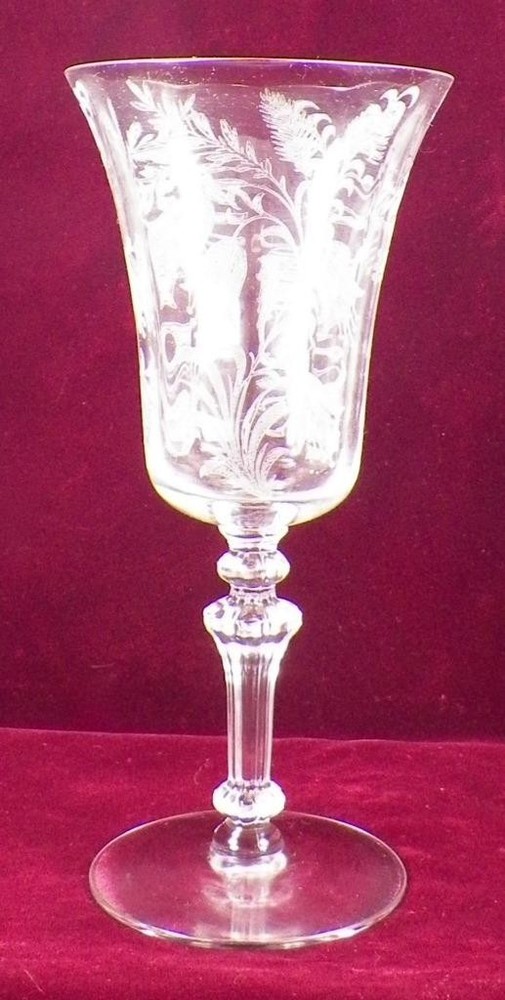 Fuchsia Water Goblet Tiffin Franciscan Elegant Glass Clear #15083