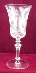 Fuchsia Water Goblet Tiffin Franciscan Elegant Glass Clear #15083
