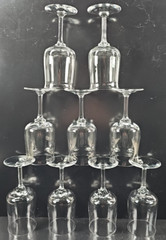 9) Lenox Dimension Wine Glasses Set Vintage Elegant Clear Stemware Retro Bar Lot