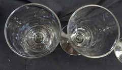 Rummer 19th Century Pair of Goblets 2 part Mold Pub Inn Barware Flared #15