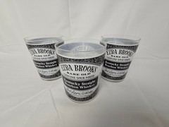 Ezra Brooks Whiskey label 4” Highball glasses – lot of 3, discontinued