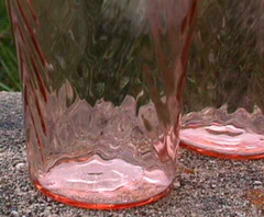 **DEPRESSION ERA (7) PINK 10 OUNCE.FLAT TUMBLERS UNKNOWN TB12-R