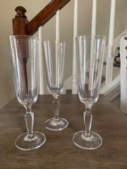 Set of 3 Villeroy & Boch Crystal MALINDI Flute Champagne – Pristine