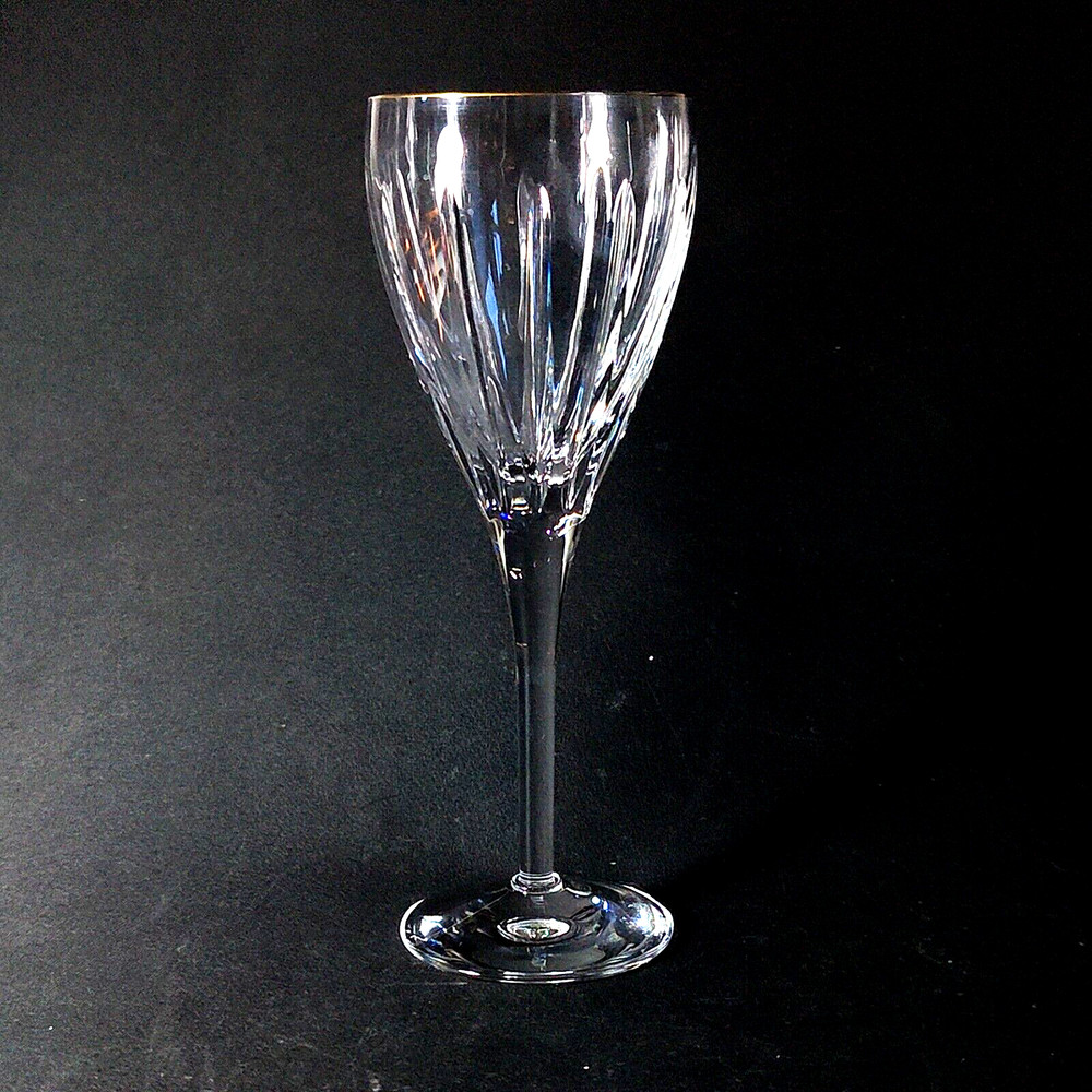 STUART CRYSTAL WARWICK GOLD CLARET WINE GLASS, Cut Crystal, 8 1/4″, 8Oz, ENGLAND