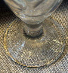 Arcoroc France Clear Molded Embossed Fruit Design Goblets 7″