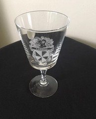 12 MCM Bleikristall Lead Crystal Goblets Various Family Crests/ Knights