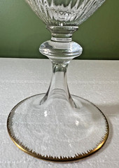 ELEGANT NASON MORETTI MURANO PL4 SWIRL BOWL GOLD TRIM WATER GOBLET