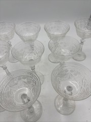 Libbey Rock Sharpe Buckingham 1008 Stem 5 5/8” Liquor Cocktail Goblet Lot Of 11