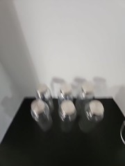 Set of 6 Glass Bottles clear with silver metal Screw top 18 Ounces