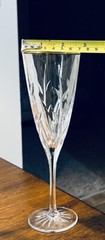 2 Cristal d’Arques Crystal CASSANDRA Gold Rim 8.75”Champagne Flutes Discontinued