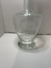 Stunning Crystal TOSCANY Wine Decanter & Stopper Hand Blown Hand Cut 17″ tall