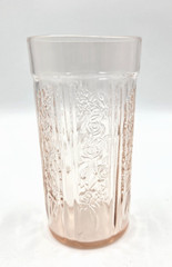 Federal Pink Sharon Cabbage Rose 5 1/4″ Inch Thin Tumbler Depression Glass 12 Oz