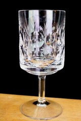 Crystal Cut Star Vertical Thumbprint Wine Glass 5 7/8 » Square Bowl Multi-stem