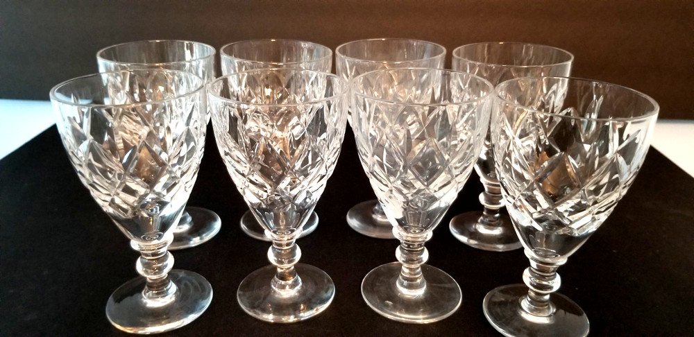 Webb Corbett Rolleston Sherry Glasses Set Of 8 LB3