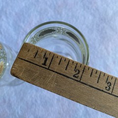 Stemmed Glasses Set of 2 Gold Green Tumbler 5 Oz Bar Glasses MCM Retro