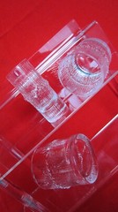 3 Finnish Scandinavian Iittala NIVA Glasses, Cordial and Shot, Finland Art Glass