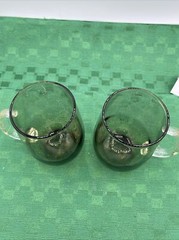 2 Vtg Libbey Tawny Smoke Tempo Accent Tankered Handled Beer Mugs