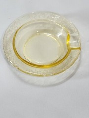 Vintage Rare Fostoria Versailles Topaz Glass Cigar Ashtray