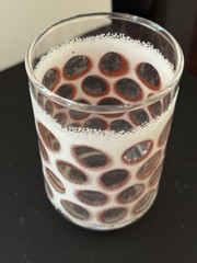 vintage Libbey «Concorde» Sugar Frosted Cranberry Coin Glass.