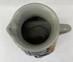 Vintage 7 Piece German Salt Glazed Pottery Grape Cluster Pattern 1 Liter Pitcher