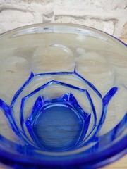 Fostoria Argus Blue Flat Juice Glass Henry Ford Museum Set of 3