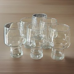 6 Vintage 16 oz Libbey Accent Steiner Beer Glass Tumblers MCM 1970’s