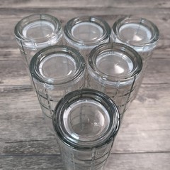 Anchor Hocking Tartan Manchester Clear Glass Iced Tea Tumblers Set Of 6 VTG