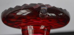 St Louis Crystal Cranberry Trianon Decanter Goblets