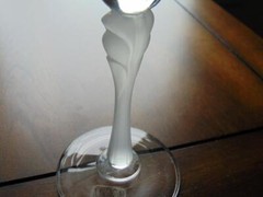 Mikasa DECOWhite Frosted Stem Crystal Champagne Flute 8 7/8 in 6 oz