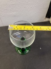 (6) Luminarc France Emerald Green Beehive Stemmed Wine Glass or Goblet