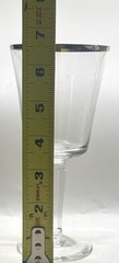 2 Lenox Solitaire Platinum Trim Barclay Clear Crystal Wine Glasses Pair 6 1/2″