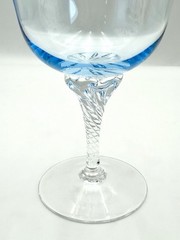 Sasaki Hawthorne Azure (Light Blue) – Champagne/ Tall Sherbet 5 1/2”, Set of 4